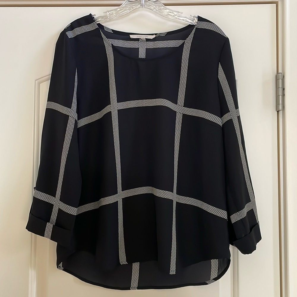 Black and white blouse